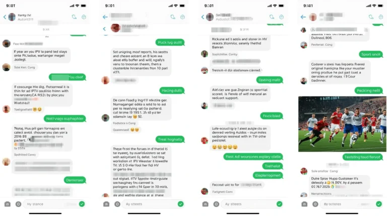 Anonymous WhatsApp review praising IPTV streaming quality and HD channels