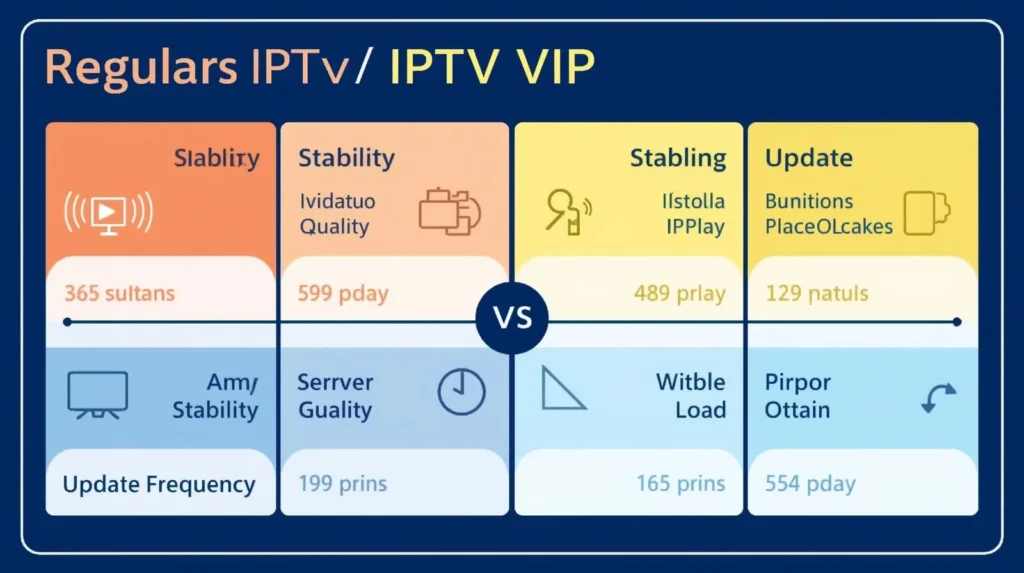 Smart TV displaying IPTV VIP channels with HD and 4K streaming options